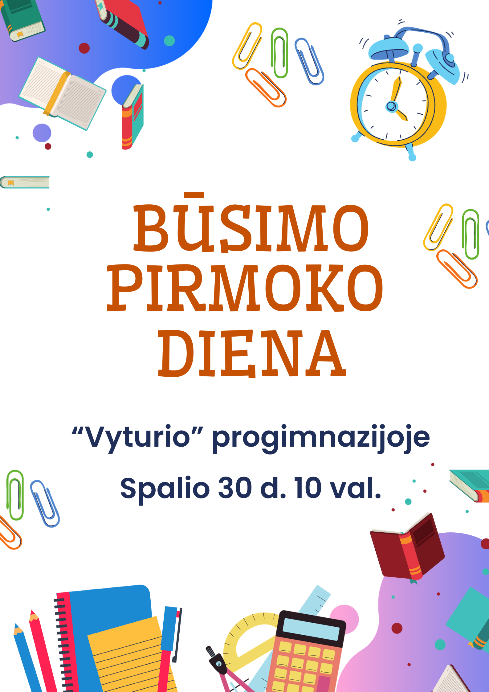 Būsimo Pirmoko Diena – „Vyturio“ Progimnazija – Panevėžys | School In ...