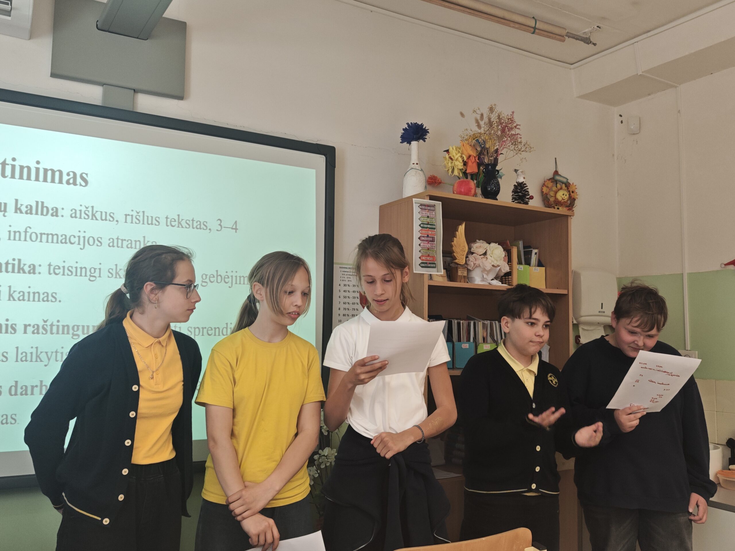 5a klasės integruota pamoka Panevėžio Mykolo Karkos pagrindinėje mokykloje